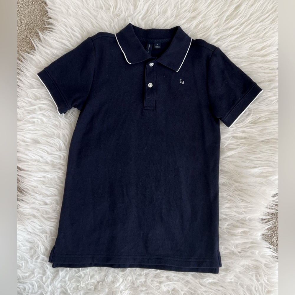 Y2K Janie and Jack Dark Navy Polo Shirt  Boy Size 7